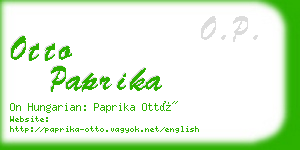 otto paprika business card